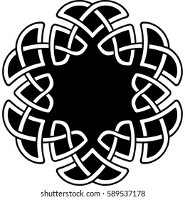 Monochrome Celtic pattern. Pattern for Scandinavian or Celtic ornament. Vector illustration 