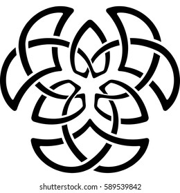 Monochrome Celtic pattern. Pattern for Scandinavian or Celtic ornament. Vector illustration 