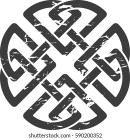 Monochrome Celtic pattern. Pattern for Scandinavian or Celtic ornament. Vector illustration 