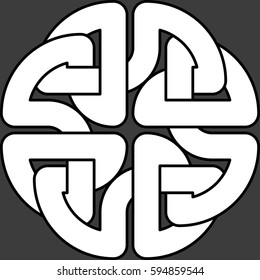 Monochrome Celtic pattern. Pattern for Scandinavian or Celtic ornament. Vector illustration