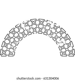 Monochrome Celtic round pattern as element of Scandinavian or Celtic ornament. Vector illustration