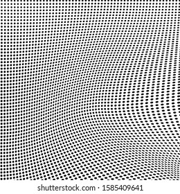 Monochrome chaotic half-tone texture. Vector black and white background of dots