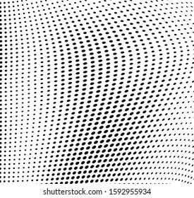 Monochrome chaotic half-tone texture. Vector black and white background of dots