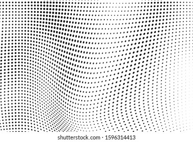 Monochrome chaotic half-tone texture. Vector black and white background of dots