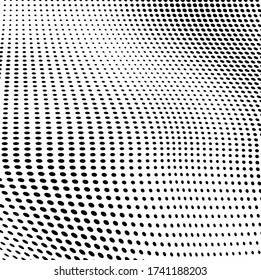 Monochrome chaotic half-tone texture. Vector black and white background of dots