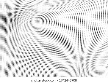 Monochrome chaotic half-tone texture. Vector black and white background of dots