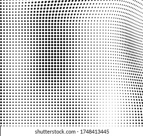 Monochrome chaotic half-tone texture. Vector black and white background of dots