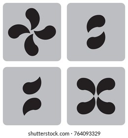 Monochrome character set from punctuation marks