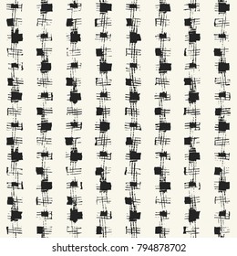 Monochrome Checked Stripe Textured Pattern