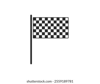 Monochrome checkered flag icon symbolic of racing, speed, and competition finishes.