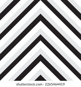 Monochrome Chevron diagonal striped seamless pattern background suitable for fashion textiles, graphics