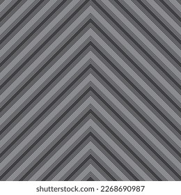 Monochrome Chevron diagonal striped seamless pattern background suitable for fashion textiles, graphics