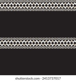 Monochrome Chevron fair isle seamless pattern design for knitwear, fashion textile, graphics