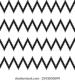 Monochrome Chevron fair isle seamless pattern design for knitwear, fashion textile, graphics