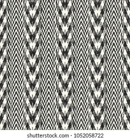 Monochrome Chevron Stripe Textured Pattern
