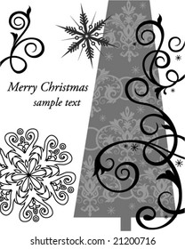 monochrome christmas background