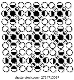vetor de design de ilusão óptica de círculo monocromático