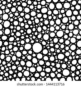 Monochrome circle pattern illustration design