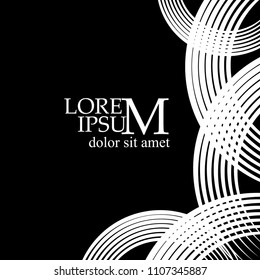 Monochrome Circles Background. Vector