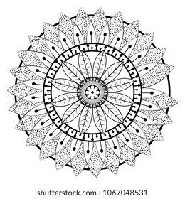 monochrome and circular mandala