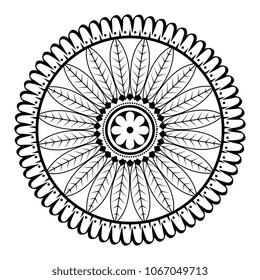 mandala monocroma y circular