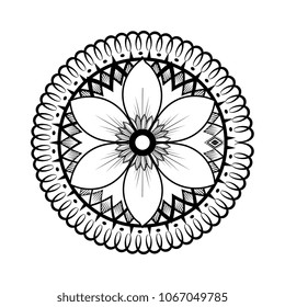 monochrome and circular mandala