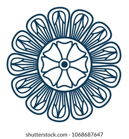 monochrome and circular mandala