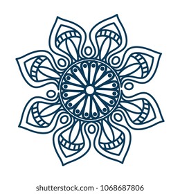 monochrome and circular mandala