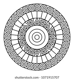 monochrome and circular mandala