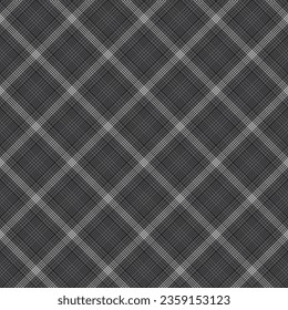 Monochrome Classic Plaid textured seamless pattern for fashion textiles and graphics