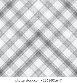 Monochrome Classic Plaid textured seamless pattern for fashion textiles and graphics