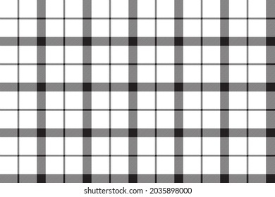 Monochrome classic tartan seamless pattern. Vector illustration.