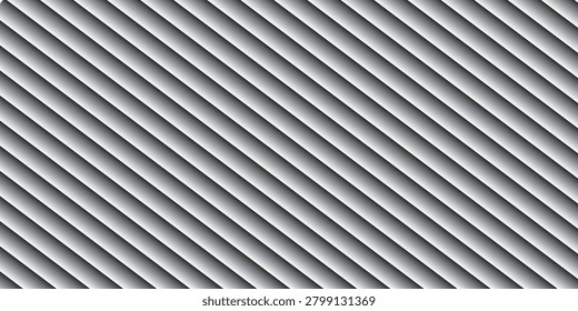 Monochrome close-up of vertical metal columns creating a repeating striped pattern and rhythmic symmetry. Minimal industrial texture ideal for backgrounds, architectural concepts, design, and modern abstract visuals.

