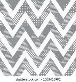 Monochrome cloth seamless pattern with grunge effect