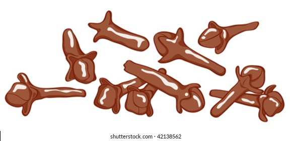 Monochrome cloves illustration. Easy to edit.