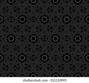 monochrome color. Abstract floral seamless pattern. geometry design. Vector. Texture for holiday cards, Valentines day, wedding invitations