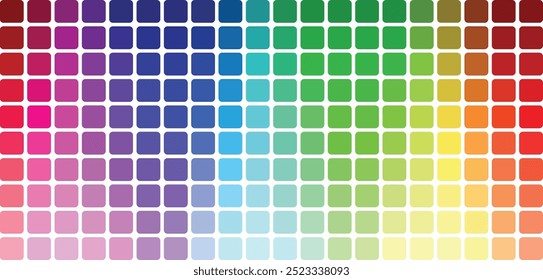 monochrome color chart with shades and tone covered color guide chart.