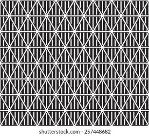 Monochrome color rhythm stripe triangle seamless pattern background vector.
