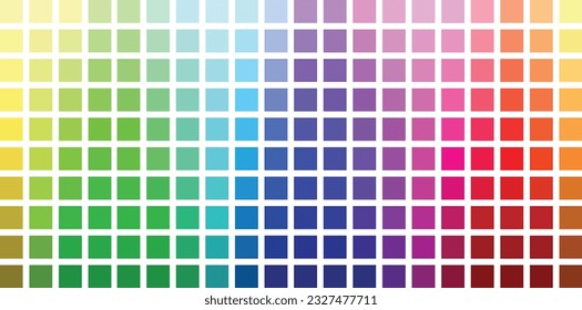 Monochrome color square set, vector illustration.