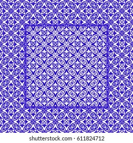 Monochrome colored vector pattern. Abstract ornamental background.
