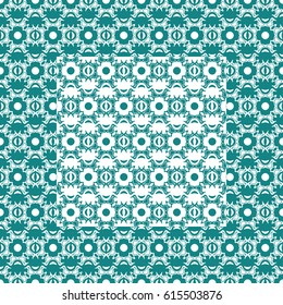Monochrome colored vector pattern. Abstract ornamental background.