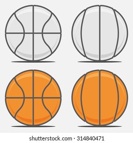 Monochrome and colorful Basketball Balls for your Team Logo