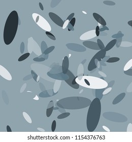 Monochrome Colors Confetti on Background. Placer from the Circles.Beautiful Halftone Pattern.Vector Illustration. Grey and white Color design. Dots.For cards,banners,print. A Scattering of Confetti