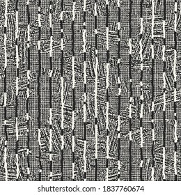 Monochrome Complexity Textured Broken Striped Pattern