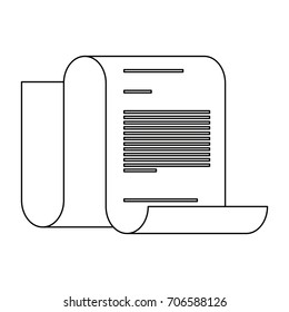 monochrome continuously sheet contract document vector illustration
