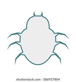 monochrome contour with beetle virus