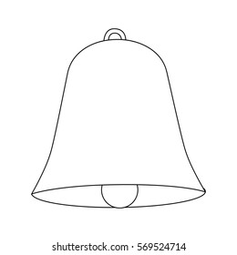 monochrome contour with close up bell