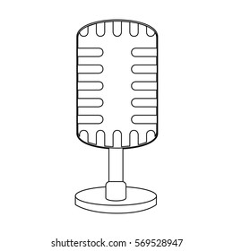 monochrome contour with condenser microphone