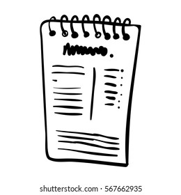 monochrome contour notebook spiral with sheets