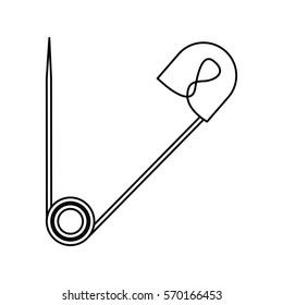 monochrome contour with opened diaper hook